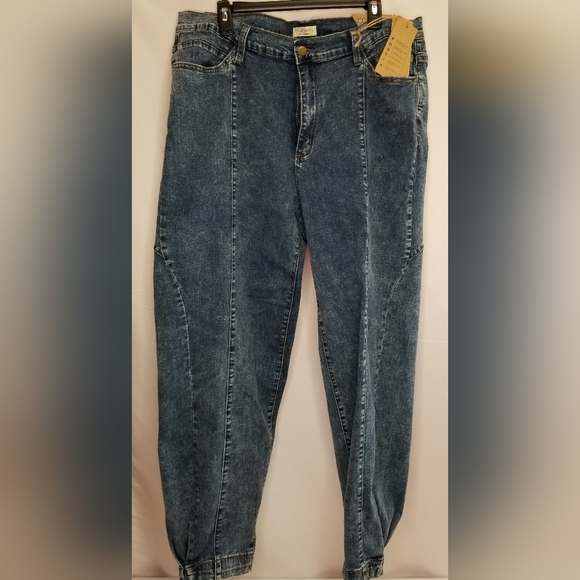 BLUE TURTLE  |  Medium Blue High Waist Denim Jeans (Size: 18) - Picture 1 of 7